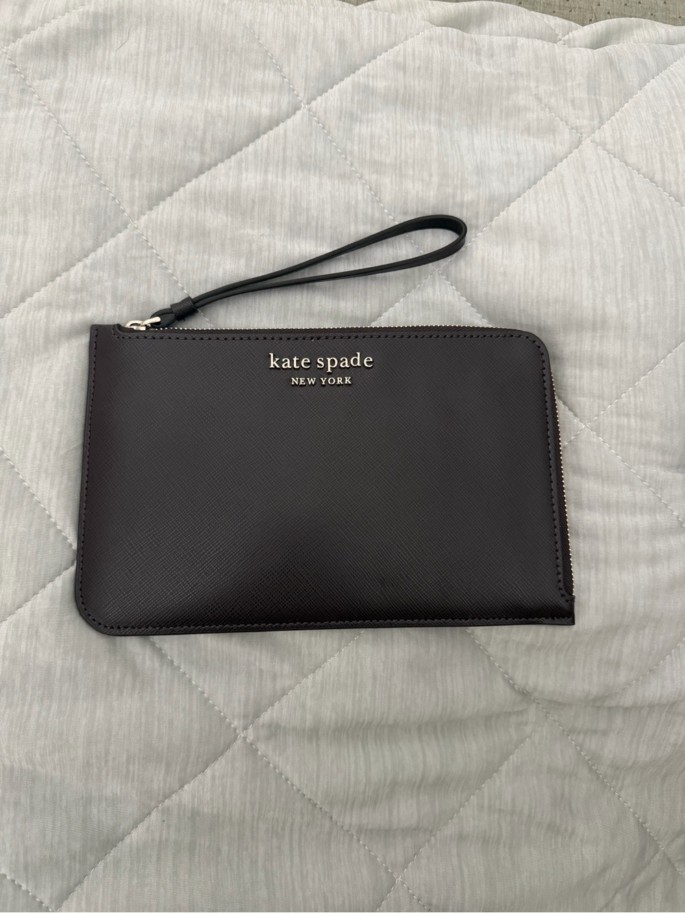 kate spade Black Saffiano Leather Wristlet